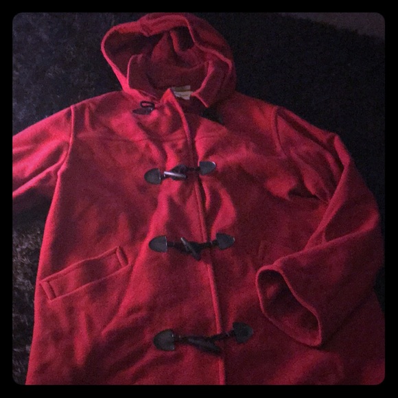 Red & Black Pea Coat❗️ - Picture 1 of 1